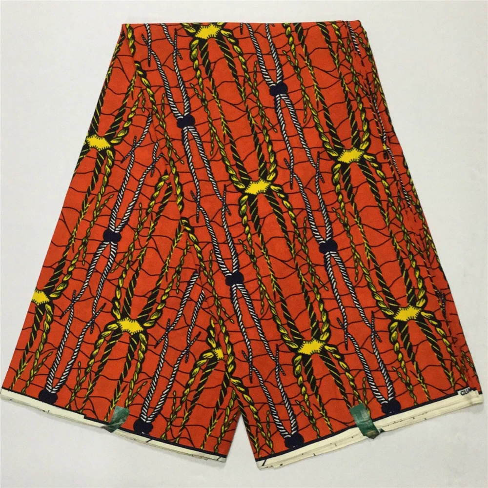 

2022 New Hot Sale African Wax Fabric Cotton Material Nigerian Ankara Block Prints Batik Dutch High Quality Sewing Cloth VL-77