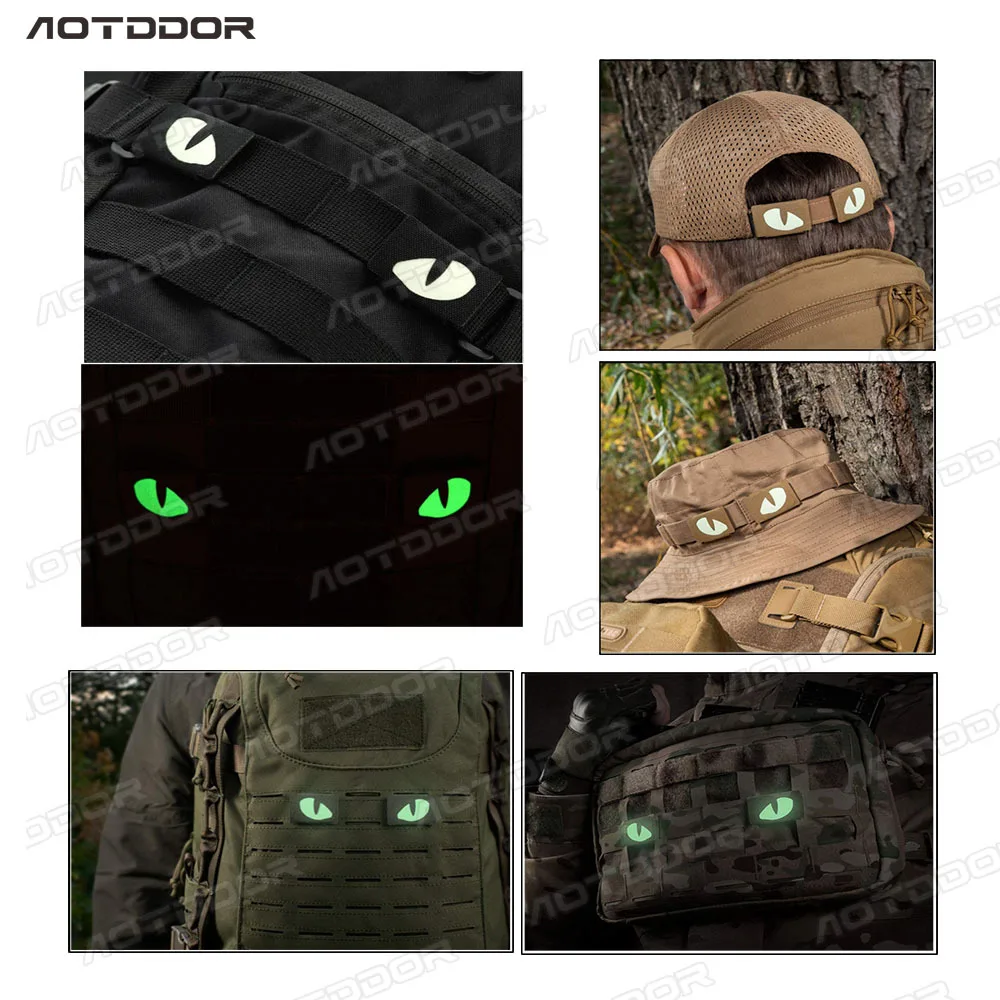 Светящиеся нашивки с кошачьими глазами маленьким дьяволом светящиеся значки