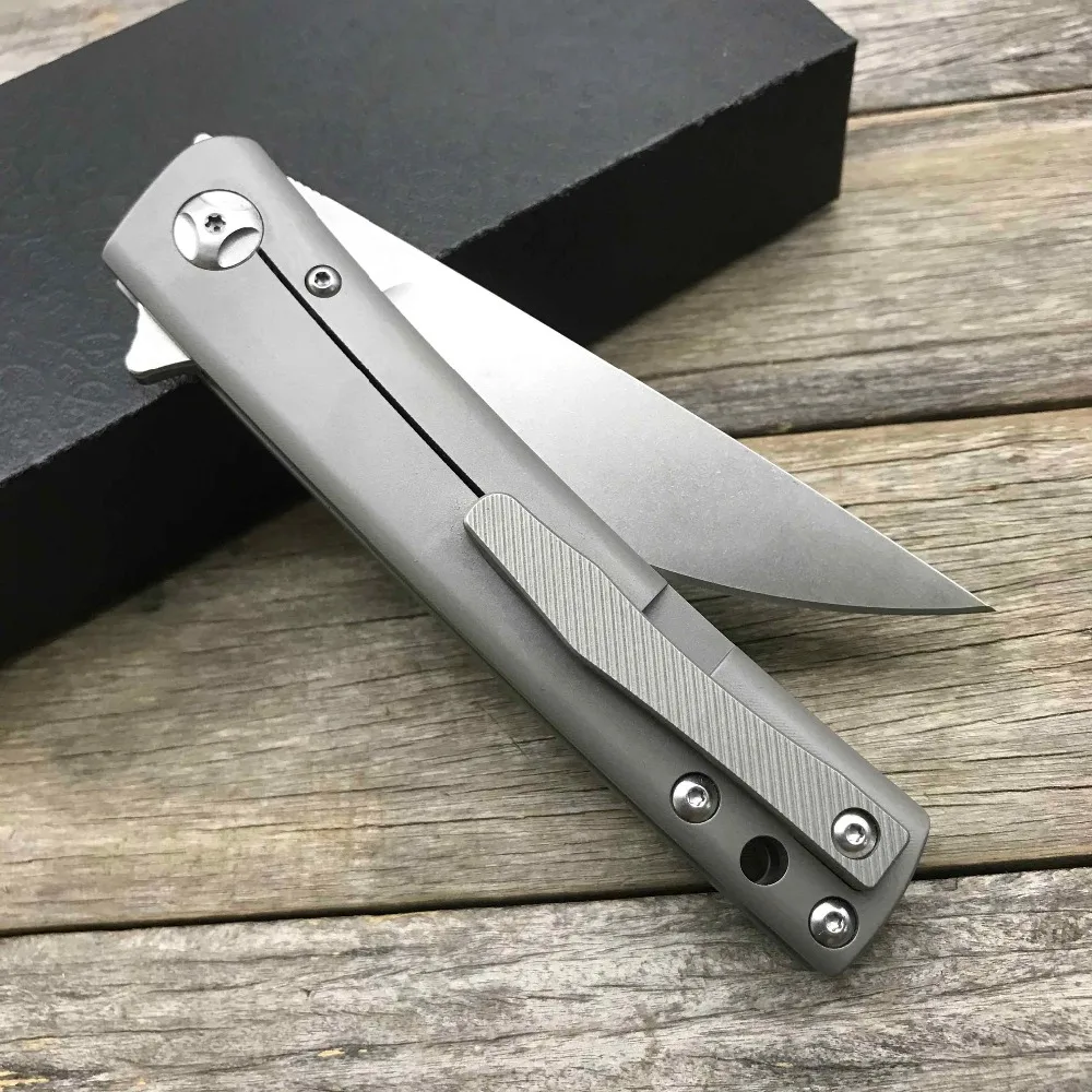 LDT TG02 складной нож S35VN лезвие титана TC4 ручка Тактический выживания Керамический шарикоподшипник открытый кемпинг охотничьи ножи