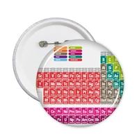 cute succinct color chemistry periodic table round pins badge button clothing decoration gift 5pcs