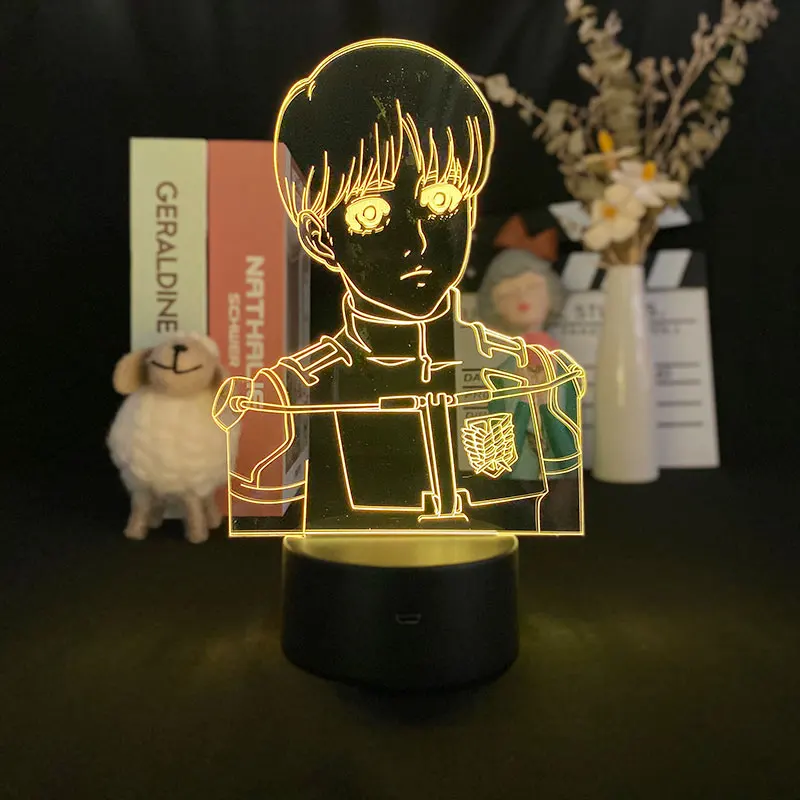 

3d лампа детский офисный проектор APP Control для атаки Титанов Armin Arlert декоративная лампа японское аниме Delineascope красочный