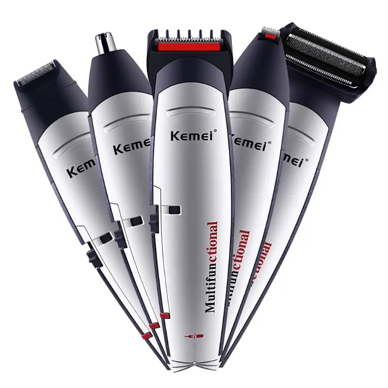 KEMEI EU Plug 5 в 1 машинка для стрижки волос электробритва щетка для чистки носа уход за лицом машинка для стрижки волос триммер для волос