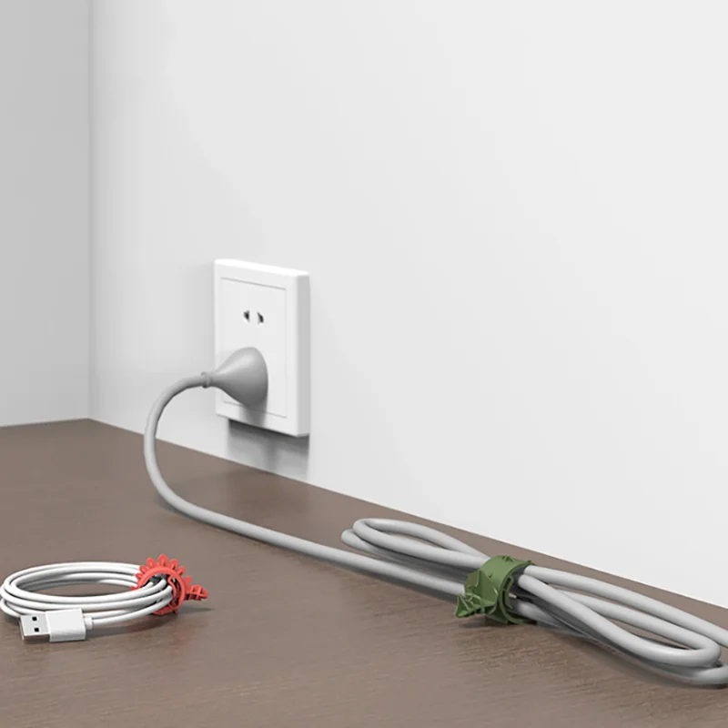 Data Cable Organizer Charging Fixed Adjustable Winder Buckle Dinosaur Keep House Desktop Bags Suitcases Clean | Электроника