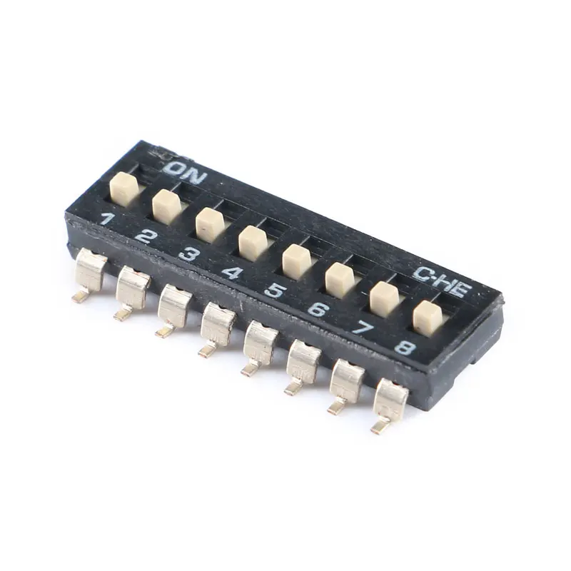 5 шт./лот DIP-переключатель 2 54 мм SMD 1P/2P/3P/4P/5P/6P/8P черный SMD-переключатель с золотым