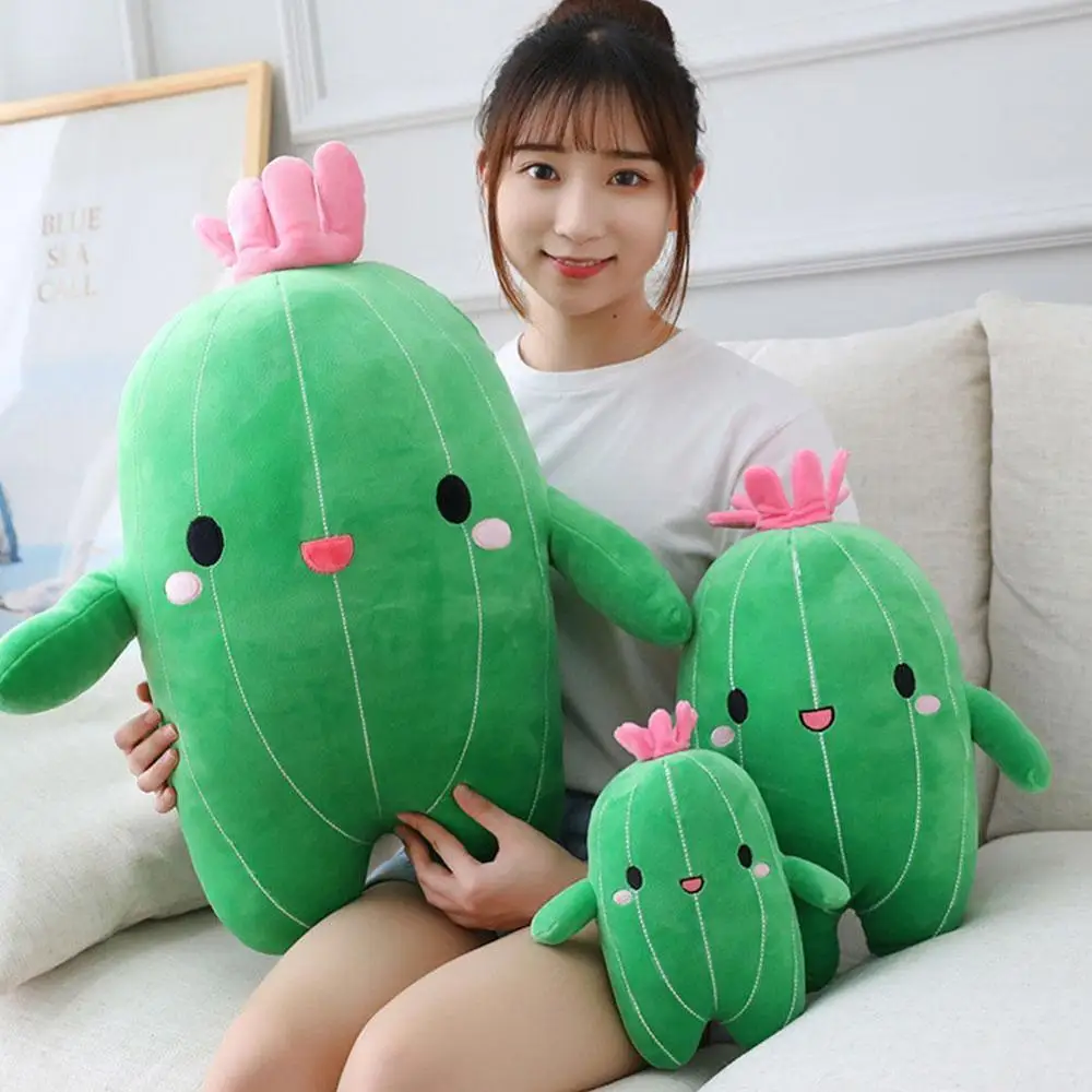 

Kawaii Flower Plant Cactus Plush Toy Triver Stuffed Decor Bedroom Room Cushion Kids Children Gift Bolster Pillow Doll Girl L0V3