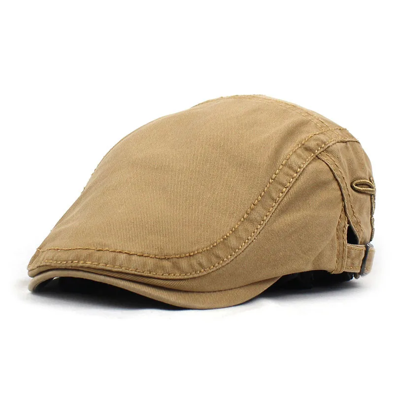 

Spring Summer Newsboy Caps Men Cotton Flat Peaked Cap Women Painter Beret Hats 13