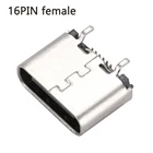 20 шт. TYPE-C Micro USB SMT разъем Вертикальная плата 16-контактный разъем гнездо для MP345 и других мобильных телефонов
