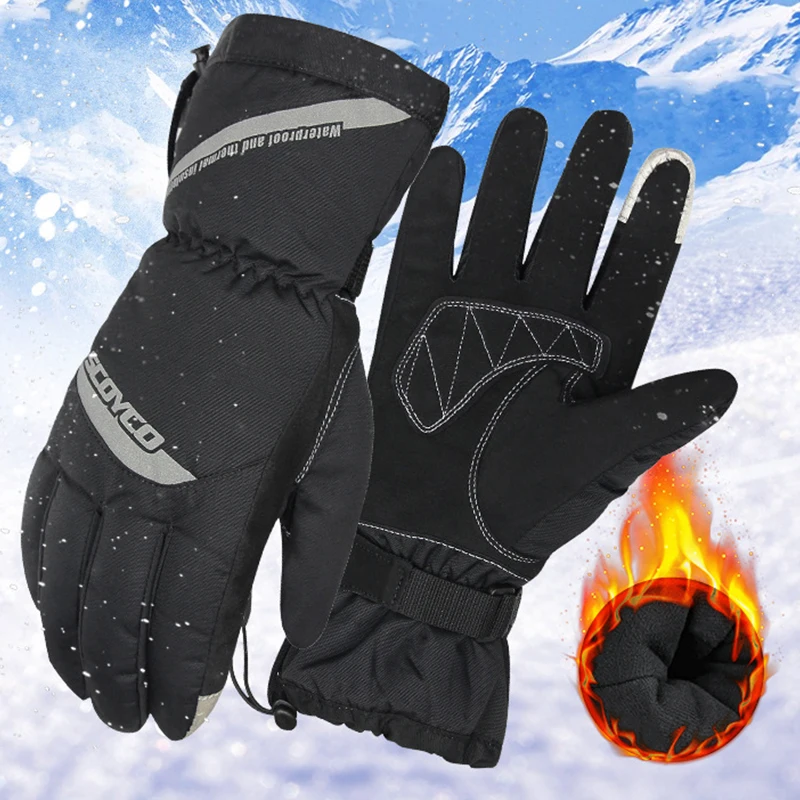 Мотоциклетные Перчатки-Велоспорт лыжи Спорт на открытом воздухе толстые теплые