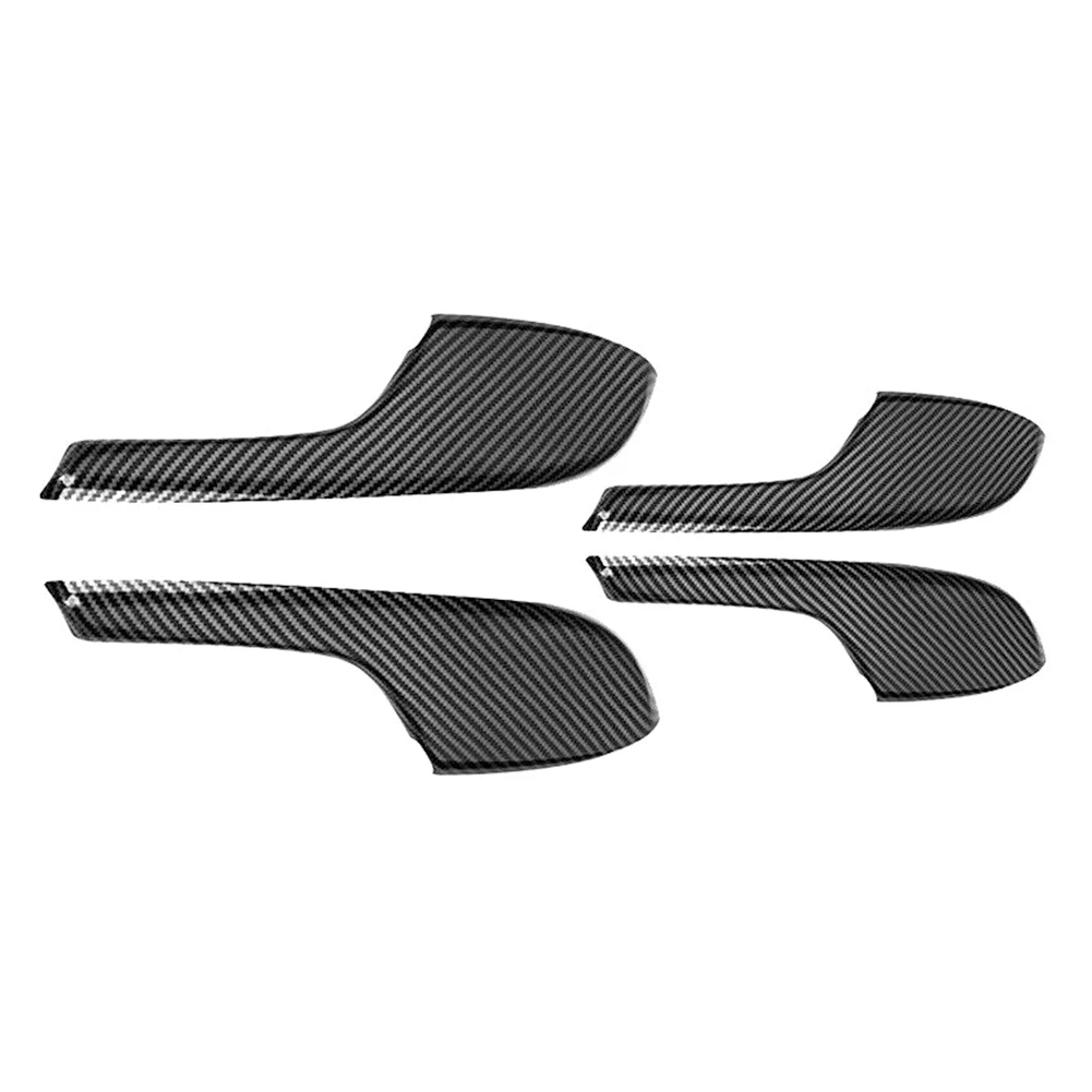 4 sztuki Włókno węglowe Wewnętrzny podłokietnik drzwi wewnętrznych samochodu Pokrywa ABS Dekoracja do Hondy Civic 2016 2017 2018 2019 2020