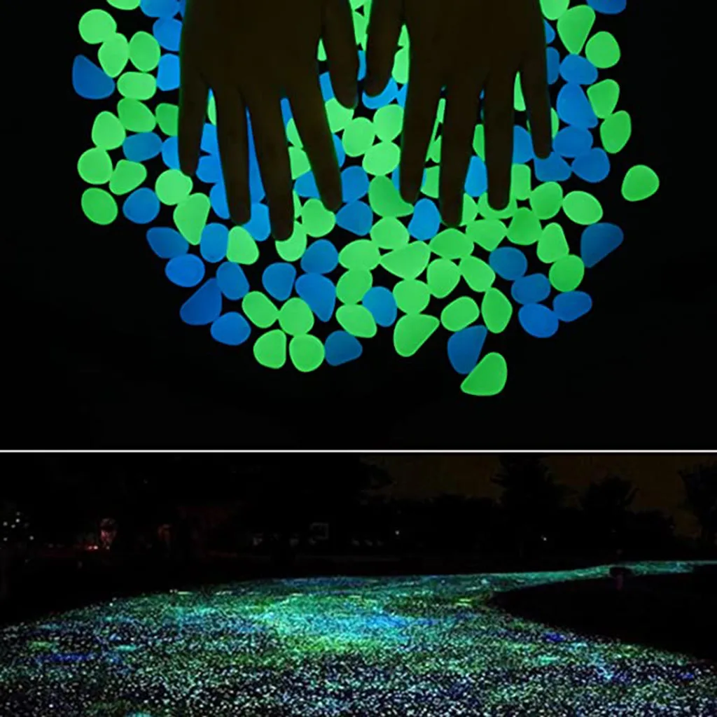 

Glow In The Dark Garden Pebbles Glow Stones Rocks For Walkways Garden Path Patio Lawn Garden Yard Decor Luminous Stones FFT