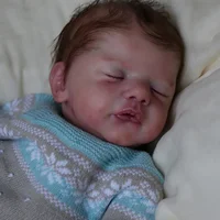 19 Inch Reborn Doll Set Pop Sam Sweet Sleeping Baby Fresh Color Soft Touch Realistic Cute Reborn Doll Gift