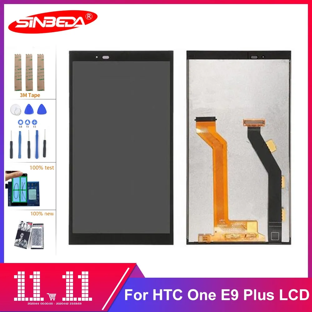 Сенсорный ЖК-экран Sinbeda 5 дюйма для HTC One E9 Plus A55 сменный ЖК-дисплей с рамкой