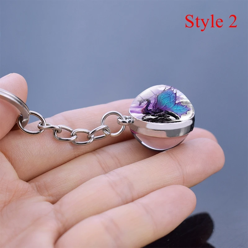 Светится в темноте брелок виде дракона стимпанк Дракон стекло с кабошоном ручной