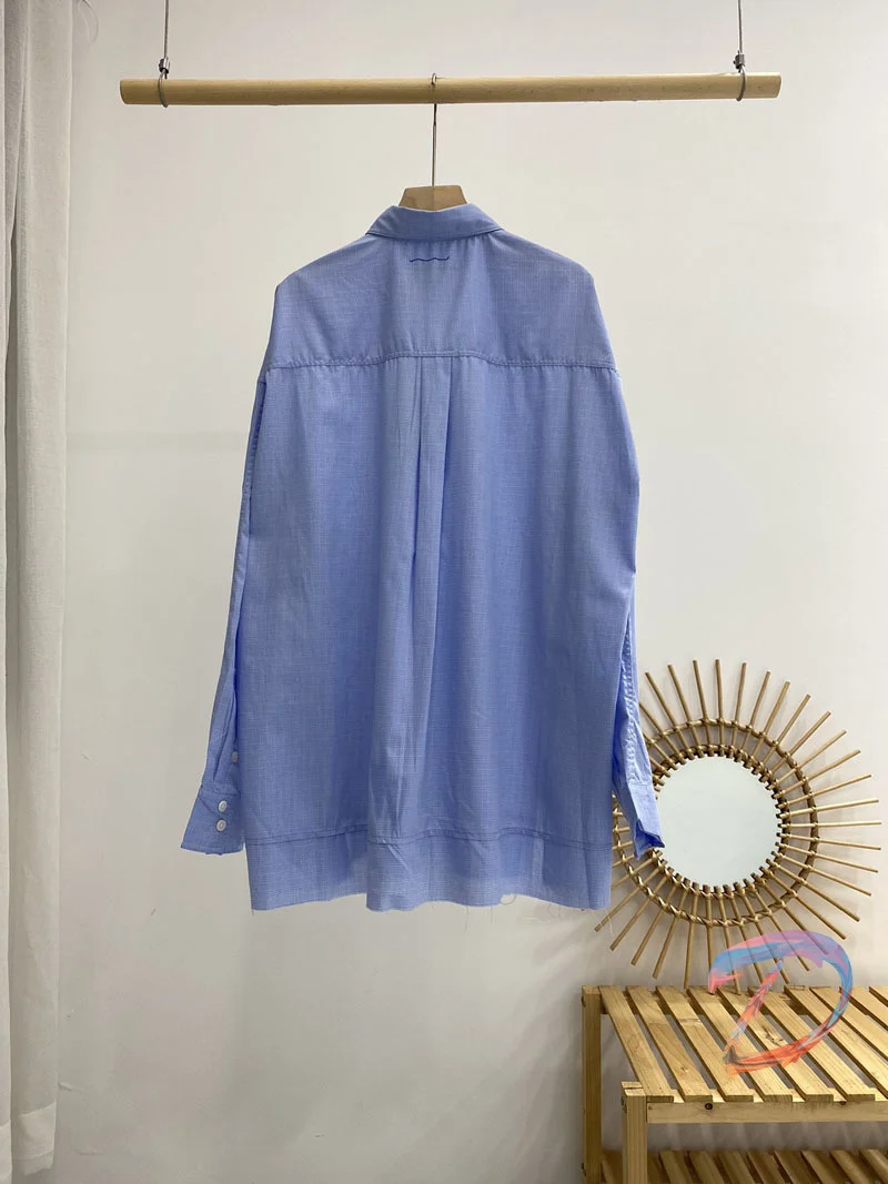 

Men's Clothes Adererror Shirts Oversized Cotton Casual Genderless Streetwear Adererror Irregular Design Women's Shirts Tops