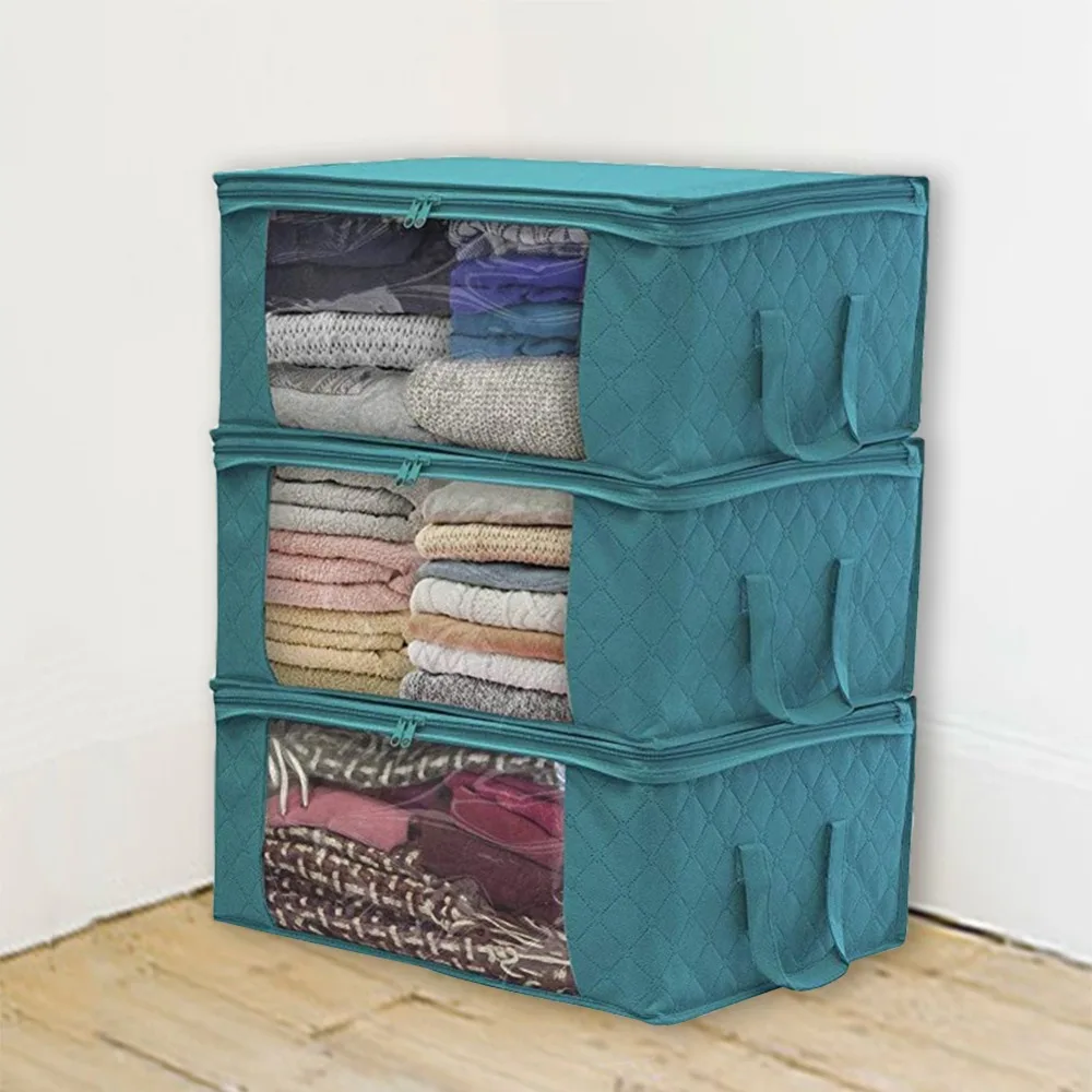 

3pcs Foldable Clothing Organizer Tidy Pouch Suitcase Home Non-woven Underwear Organizer Storage Container Bag Organizador Ropa