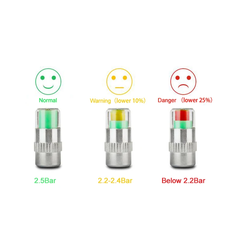 4 шт. колпачок для автомобильных шин предупреждающее устройство клапана