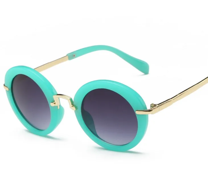 Модные круглые милые брендовые дизайнерские детские солнцезащитные очки R15