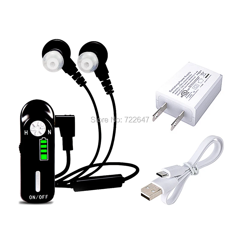 USB Перезаряжаемый Карманный слуховой аппарат слуховые аппараты для пожилых людей цифровые беспроводные супер усилители мощности для тяжелых глубоких потерь - Цвет: Double Ears -US plug