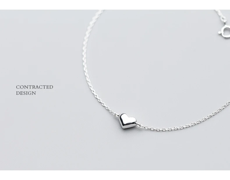 Colusiwei Simple Design Heart Silver Anklet for Women 925 Sterling Silver Bracelet for Ankle and Leg Fashion Foot Jewelry Gift