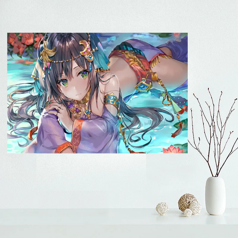 Изготовленный на заказ Высокое качество Сексуальная аниме девушка холст для