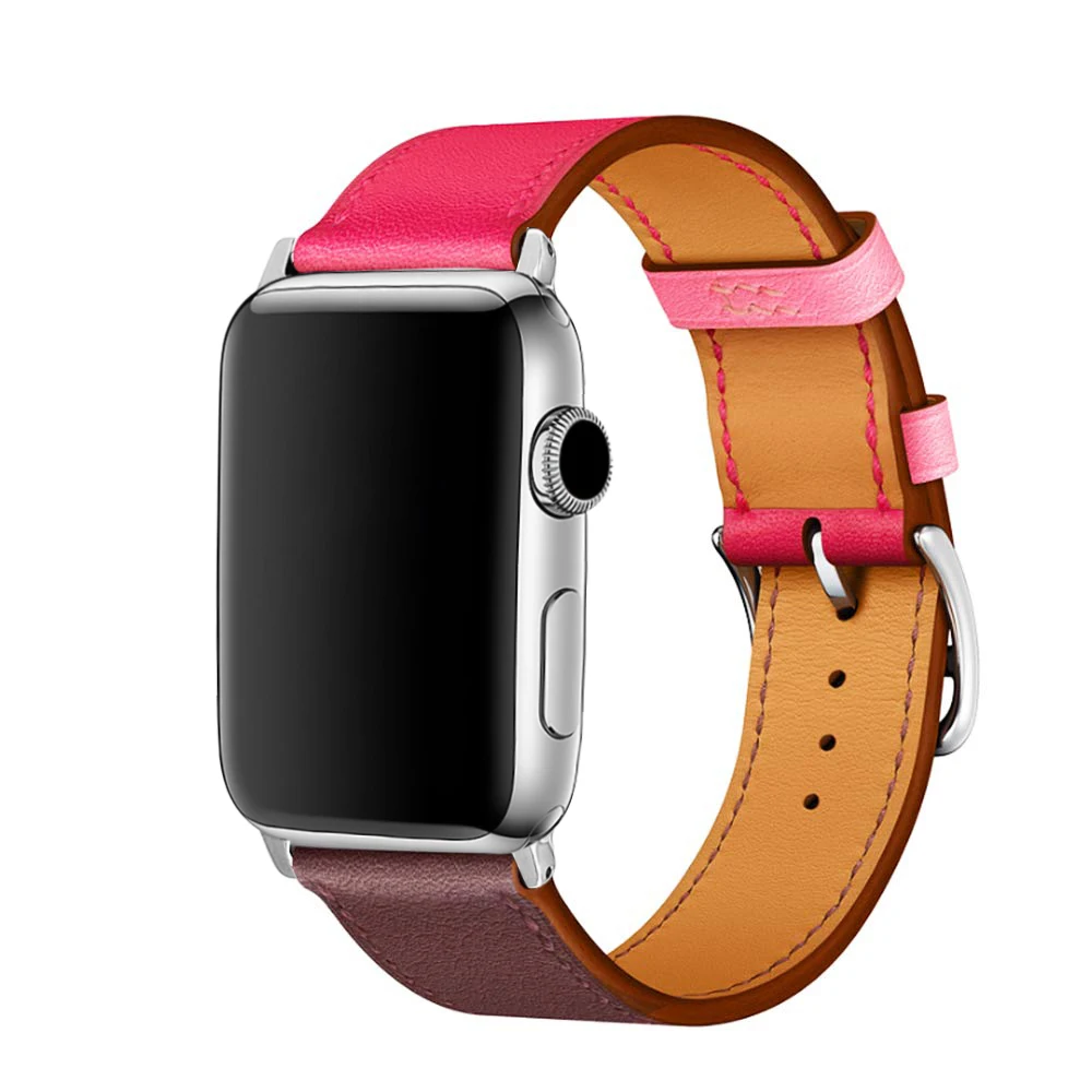 Кожаная Петля высокого качества для Apple Watch Band Series 5/4 3/2/1 спортивный браслет 42 мм 38