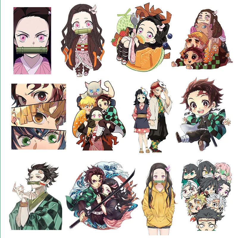 Горячая Распродажа для одежды Nezuko патчи полосы джинсов теплопередающие