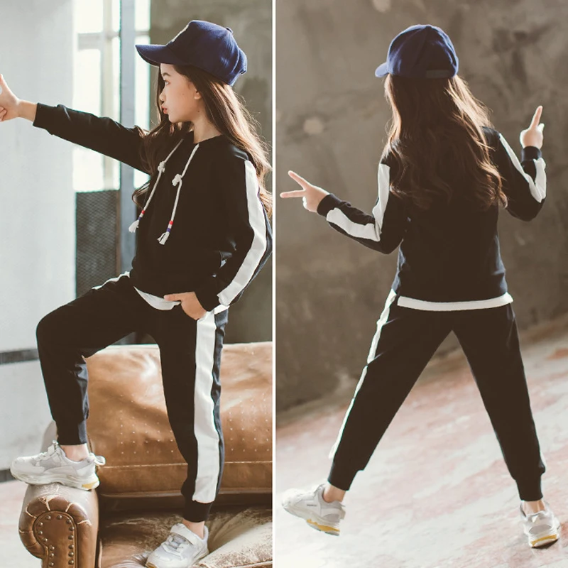 Толстовка с капюшоном для девочек ясельного возраста тренировочные штаны 2