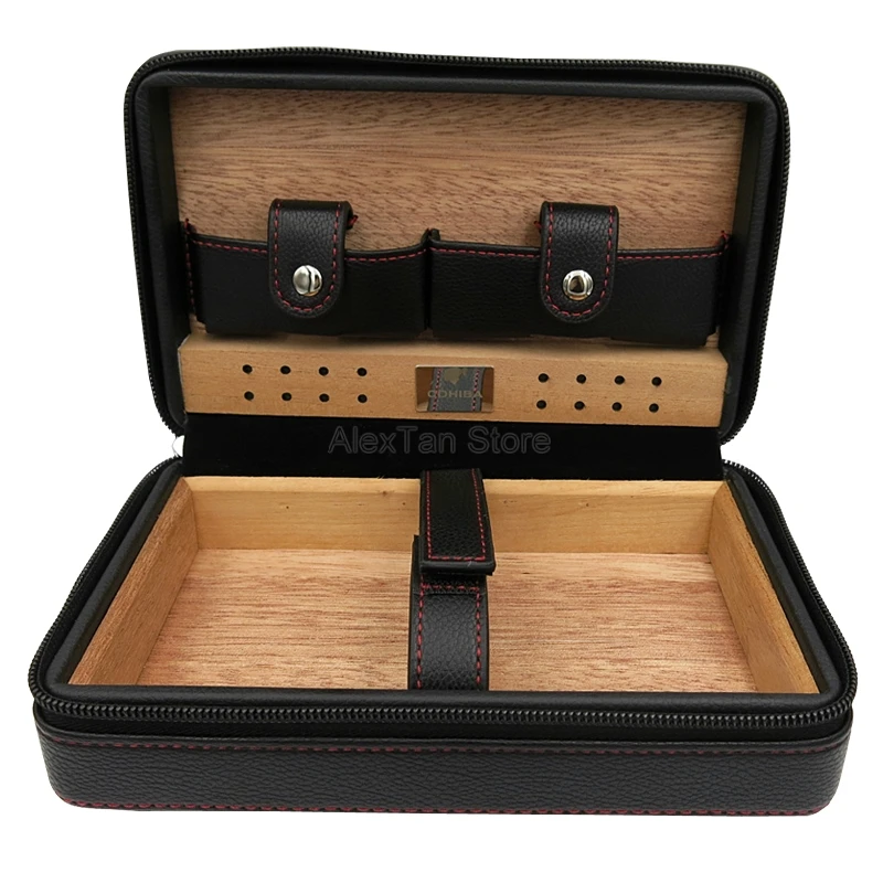 COHIBA кедровая древесина для сигар Humidor дорожная кожаная коробка офиса с