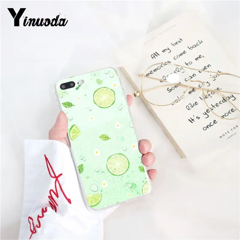 Yinuoda INS fruit lemon orange Smart Strawberry Phone Case Cover for iPhone 5 5Sx 6 7 7plus 8 8Plus X XS MAX XR 10 11 Pro Max | Мобильные