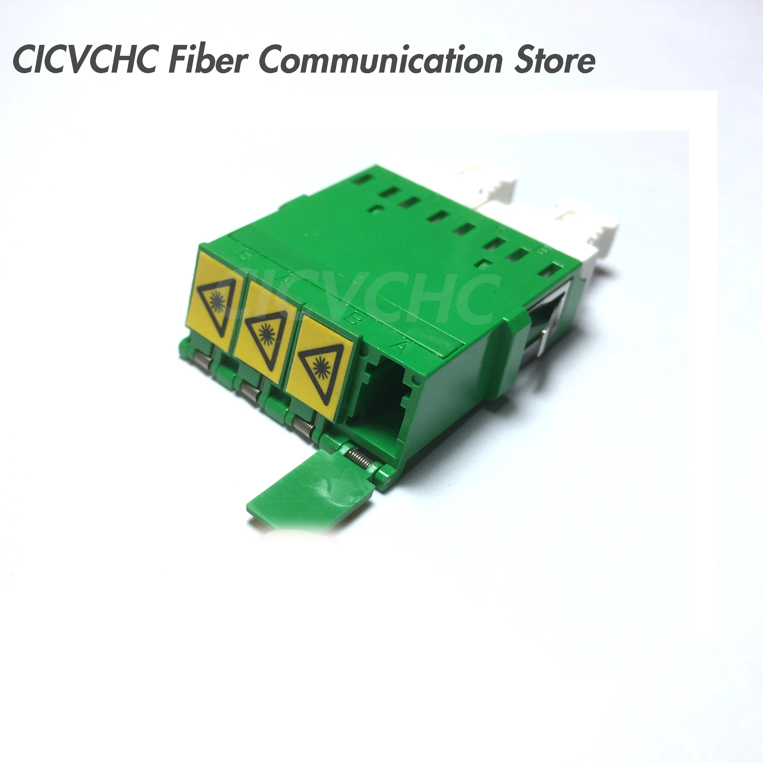10pcs LC Quad Adapter-with Dust Shutter-SM, MM, OM3, OM4-Green, Blue, Grey, Aqua Pink or Violet/ Optical Fiber