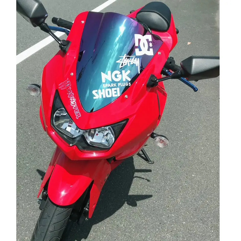 Экран для ветрового стекла мотоцикла с двойными пузырьками 2008 2009 2010 2011 2012 Kawasaki Ninja