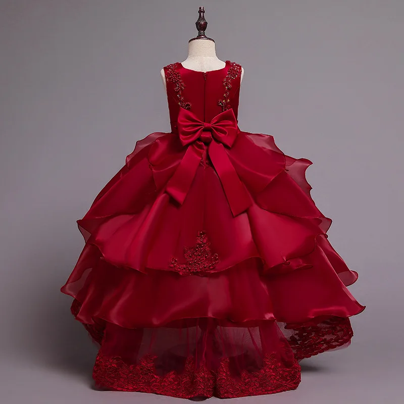 2022 летнее пышное платье принцессы с цветами элегантные Детские платья для