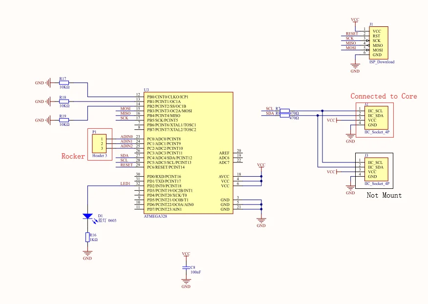 M5Stack Официальный джойстик блок MEGA328P iec/гровой разъем совместимый X/Y оси и кнопки для ESP32 Arduino Development Kit