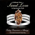 Кольцо с оранжевым драгоценным камнем, модные украшения, элегантные женские аксессуары, кольцо, креативное кольцо, юбилей, праздник, подарок для пары