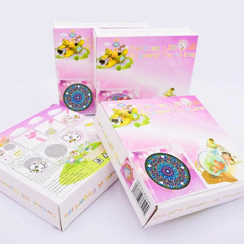 Рождество 5D Сделай Сам алмазная живопись особой формы светодиодный