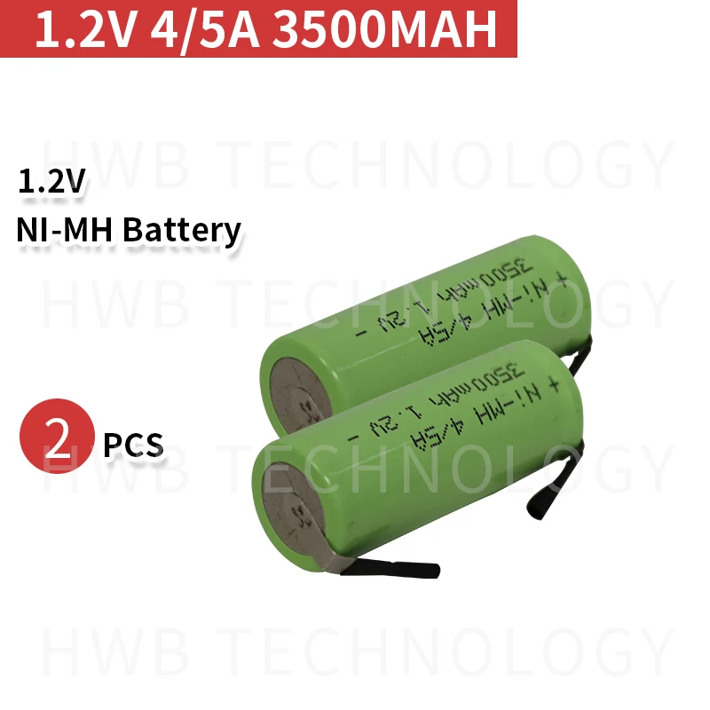 2 шт./лот KX Оригинальный Новый 1 В 4/5A 3500 мАч Ni-Mh 4/5 A Ni Mh аккумуляторная батарея с Pins