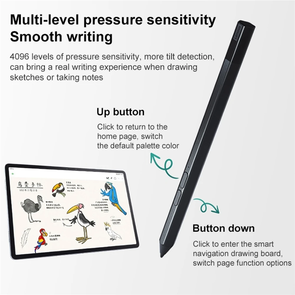 Active Precision Pen 2 + for Lenovo Xiaoxin Pad Pro Tab P11 Stylus Aes 2.0 wgp Pressure Sensitive Capacitive Touch Screen Pen