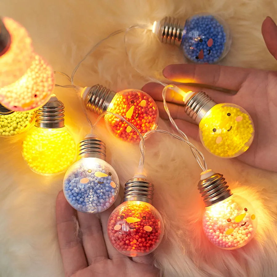 

LED Festoon Bulb String Light Home Decoration Party Fairy Garland Light 20/40LED Cute Ball String Light For Bedroom Wedding