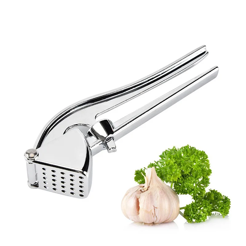 Stainless Steel Garlic Press Peeler Masher Ginger Juice | Дом и сад
