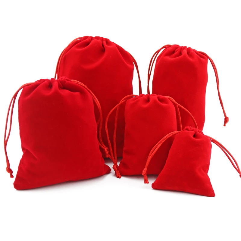 50PCS Portable Velvet Drawstring Bag Phone Pouch Jewelry Packaging Display Gift Makeup Electronic Product Protected Packing Bags | Украшения