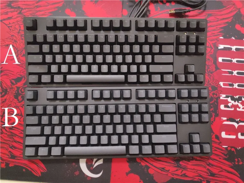 IKBC F108 F87 TKL механическая клавиатура без ключа синий светодиод cherry mx Переключатель коричневый синий белый led подсветка игровая клавиатура