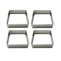 circular stainless steel porous tart ring bottom tower pie cake mold baking tools heat resistant perforated mousse