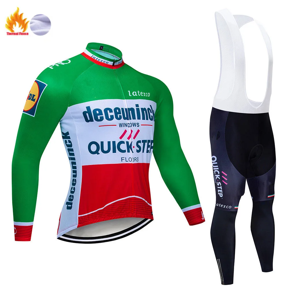 Cycling suit Командный быстрый шаг Велоспорт Джерси 19D нагрудник набор бельгийский велосипед одежда мужская зимняя теплая флисовая велосипедная Одежда для велоспорта - Цвет: Cycling suit