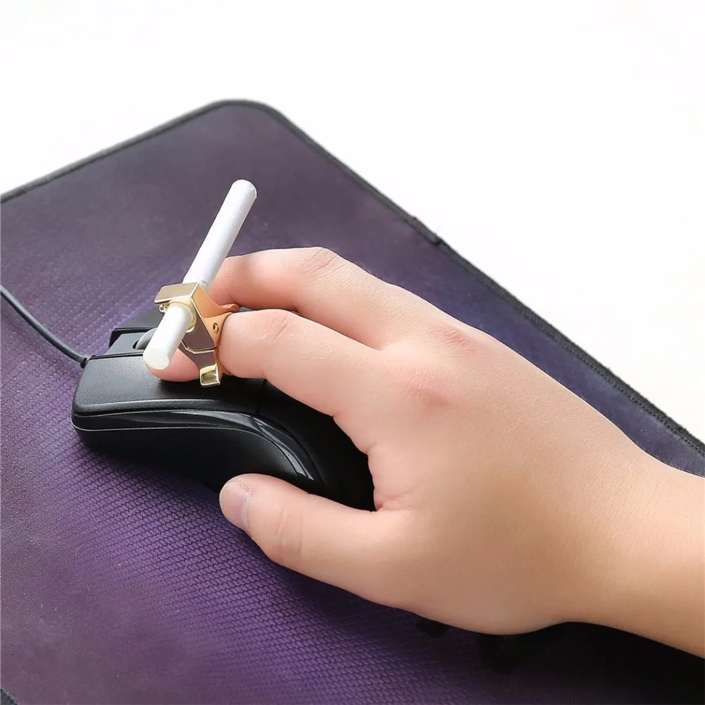 Держатель для сигарет с кольцом и зажимом рук мужчин женщин золотым покрытием