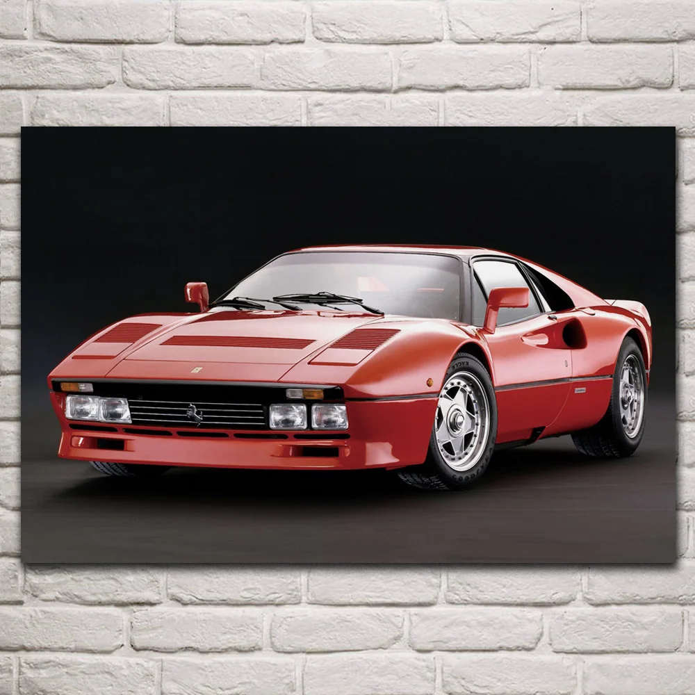 

Cool red 1985 288 GTO classic supercar artwork fabric posters on the wall picture home art living room decoration KQ164