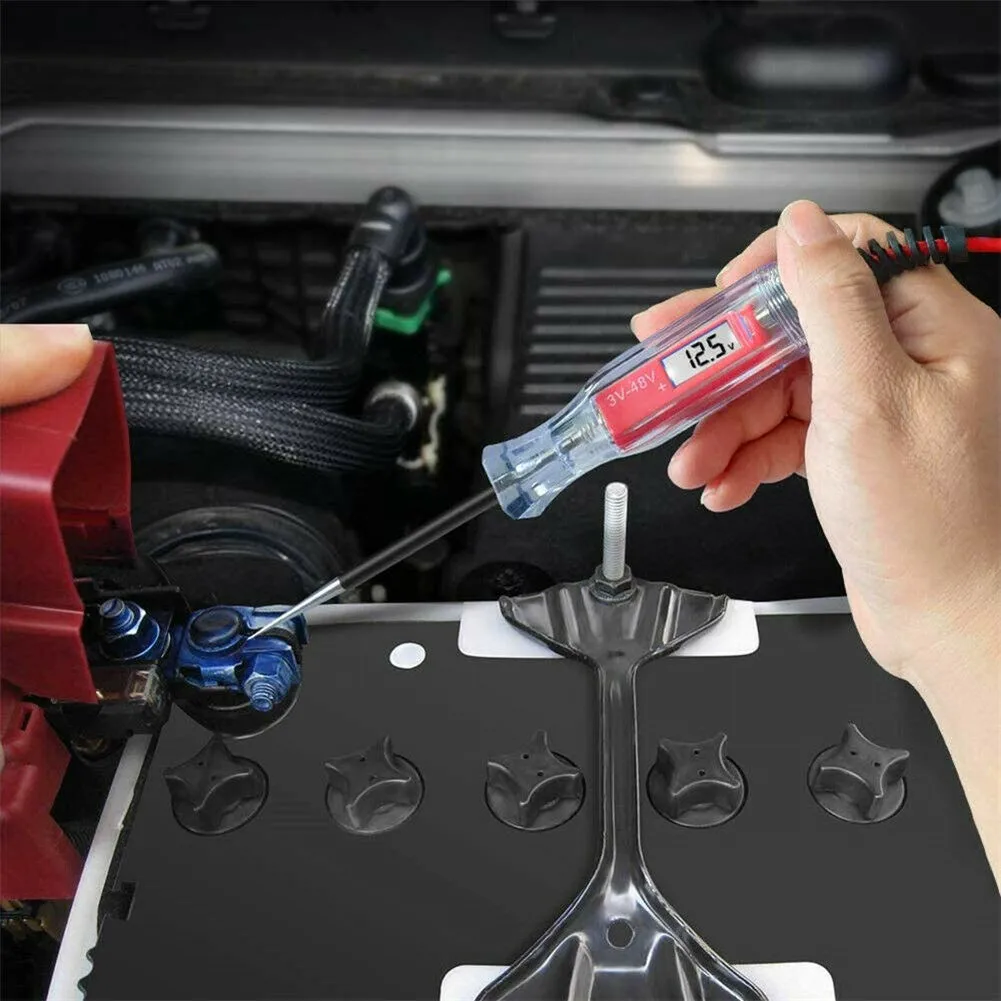 

Digital LCD Electric Circuit Tester Car Truck Low Voltage & Light Tester With Probe Voltage Test Pen Detector Battery Test Tool