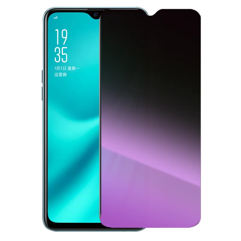 Антишпионский синий светильник, закаленное стекло для OPPO Reno Z, защита для экрана, для OPPO Reno, 6,4 дюймов, Антибликовая пленка, полное покрытие