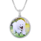 Индивидуальное ожерелье с фото, персонализированный кулон с цирконом, модные ювелирные изделия в стиле хип-хоп, веревочная цепочка для лучшего ожерелья, подарок