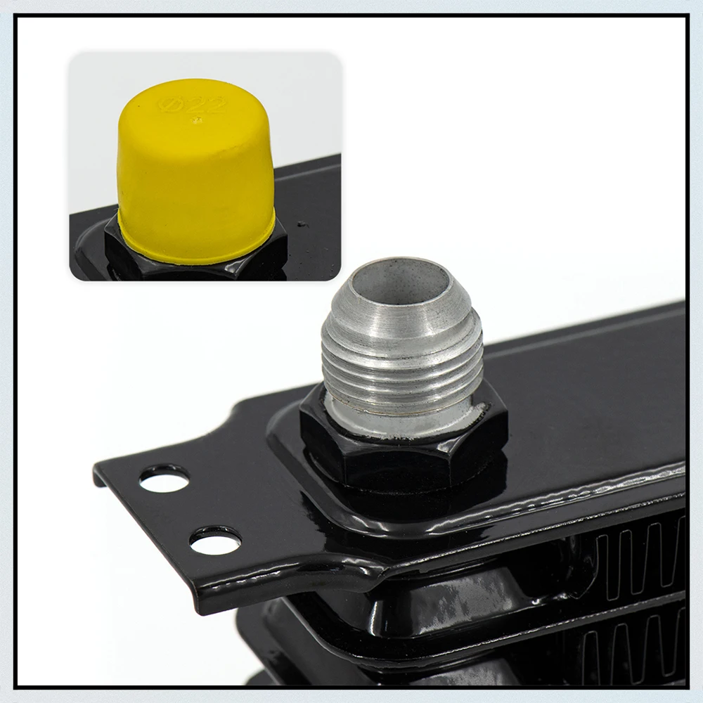 Универсальный черный Алюминиевый автомобильный масляный радиатор 7/10 рядов AN10