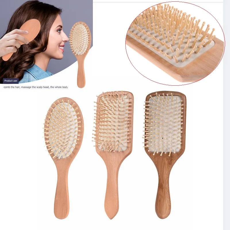 Профессиональная деревянная расческа Здоровье весло подушка против выпадения
